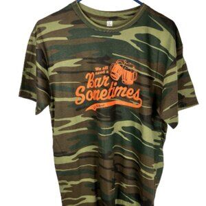 Code Five Mens Medium Camo Multicolor Graphic Print Short Sleeve crew neck Tee